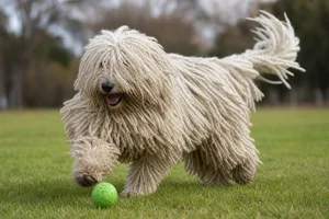 Komondor — playing