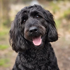 Labradoodle — happy