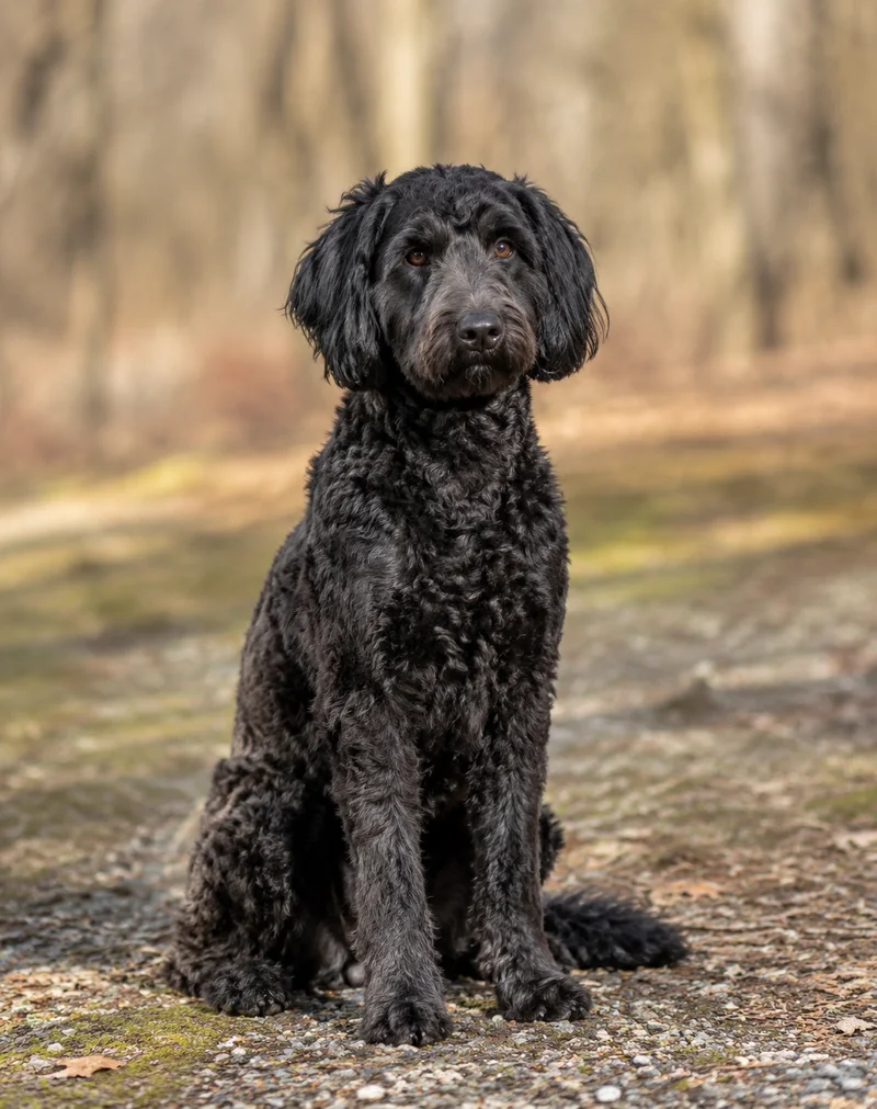 Labradoodle — sitting