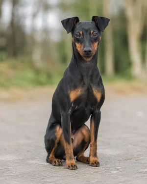Manchester Terrier — sitting