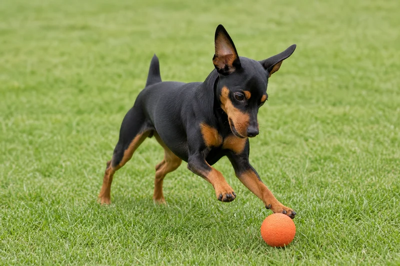 Miniature Pinscher — playing