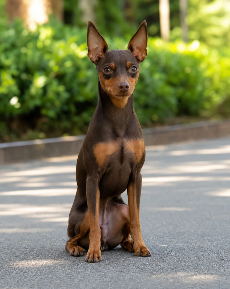 Miniature Pinscher — sitting