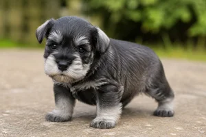 Miniature Schnauzer — young puppy (~1 mo)