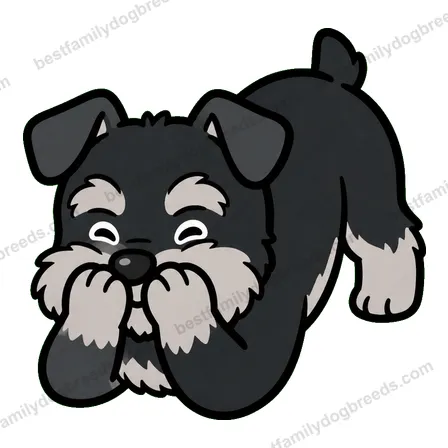 Miniature Schnauzer cute dog meme sticker