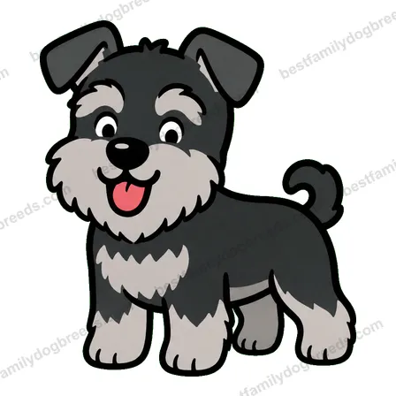 Miniature Schnauzer smiling dog meme sticker