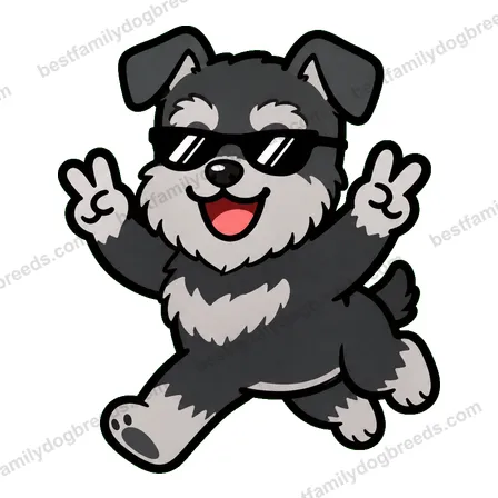 Miniature Schnauzer cool dog meme sticker
