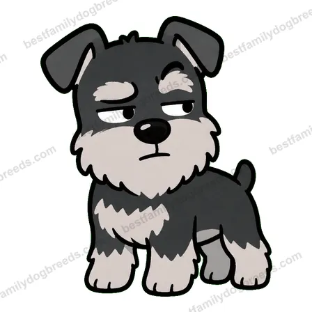 Miniature Schnauzer suspicious dog meme sticker