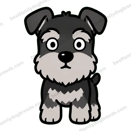 Miniature Schnauzer dog staring meme sticker