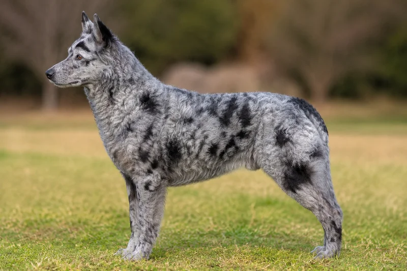 Mudi — blue merle coat