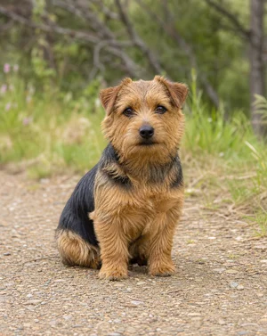 Norfolk Terrier — sitting