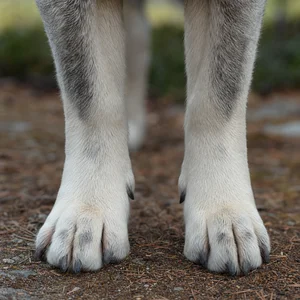 Norwegian Elkhound — paws