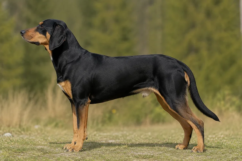 Norwegian Hound — Black and tan coat