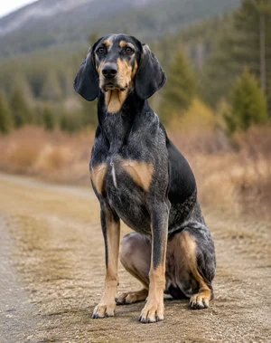 Norwegian Hound — sitting