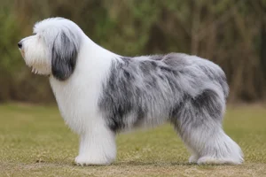 Old English Sheepdog — Blue Merle coat