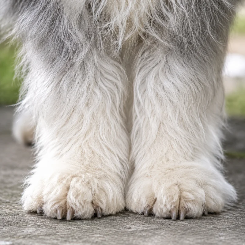 Old English Sheepdog — paws