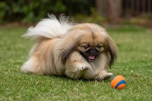 Pekingese — playing
