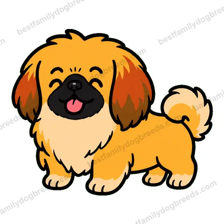 Pekingese smiling dog meme sticker