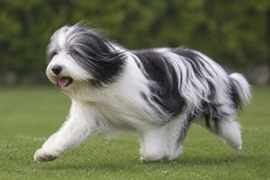 Polish Lowland Sheepdog — running