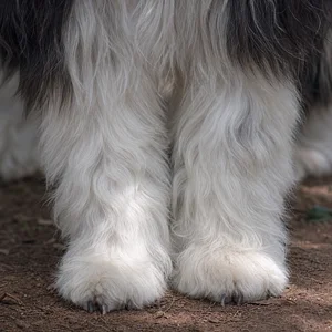 Polish Lowland Sheepdog — paws