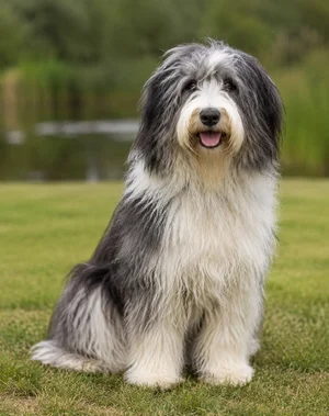 Polish Lowland Sheepdog — sitting