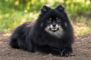Pomeranian — lying down