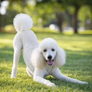Poodle — playful