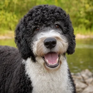 Portuguese Water Dog — happy