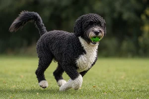 Portuguese Water Dog — playing