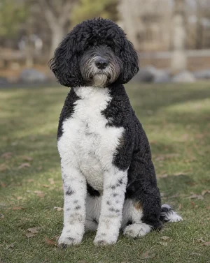 Portuguese Water Dog — sitting