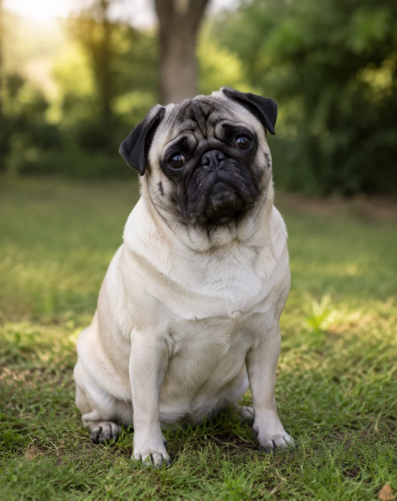 Pug — sitting