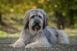 Pyrenean Sheepdog — lying down