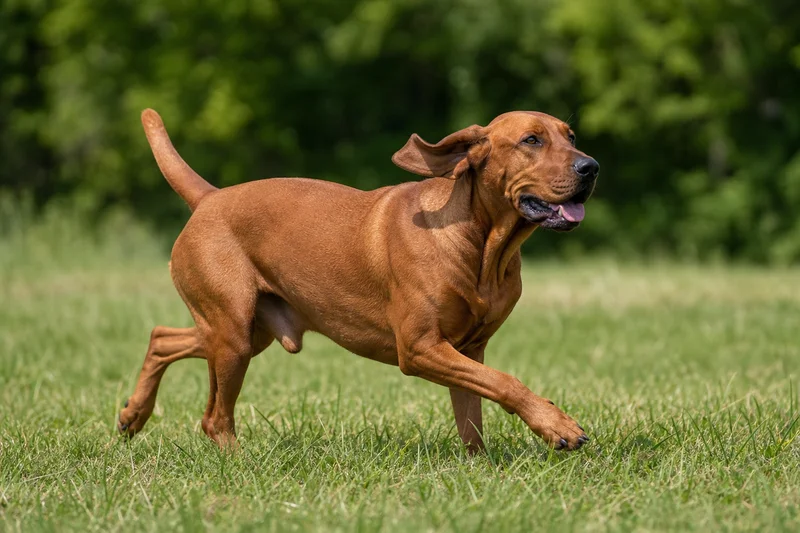 Redbone Coonhound — running