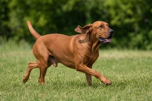 Redbone Coonhound — running