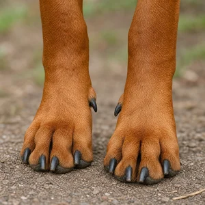 Redbone Coonhound — paws