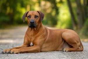 Rhodesian Ridgeback — lying down