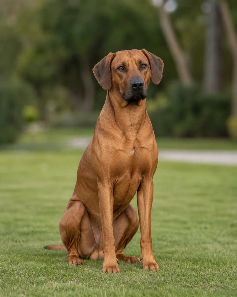 Rhodesian Ridgeback — sitting