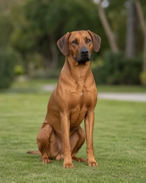 Rhodesian Ridgeback — sitting