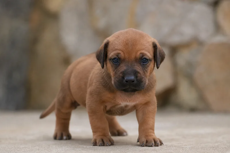 Rhodesian Ridgeback — young puppy (~1 mo)