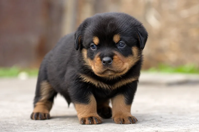 Rottweiler — young puppy (~1 mo)