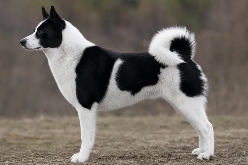 Russian-European Laika — black and white coat