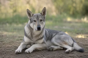 Saarloos Wolfdog — lying down