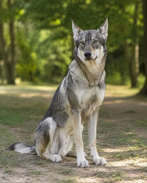 Saarloos Wolfdog — sitting