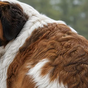 Saint Bernard — coat texture