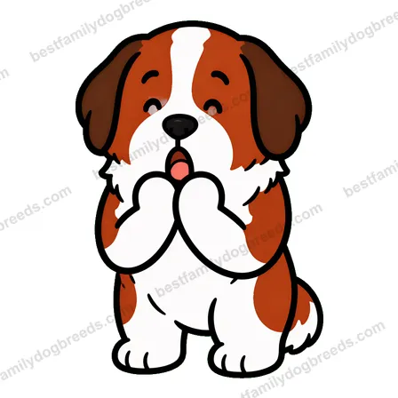 Saint Bernard surprised dog meme sticker