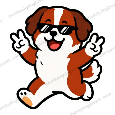 Saint Bernard cool dog meme sticker