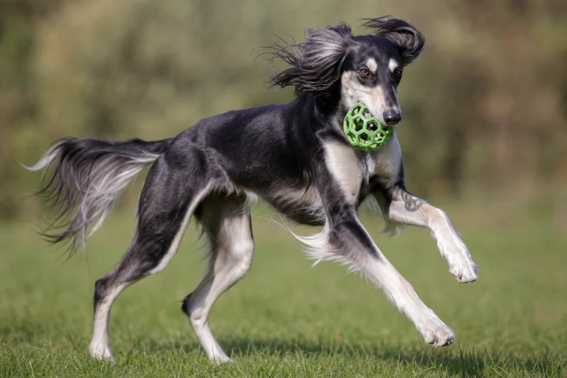 Saluki — playing