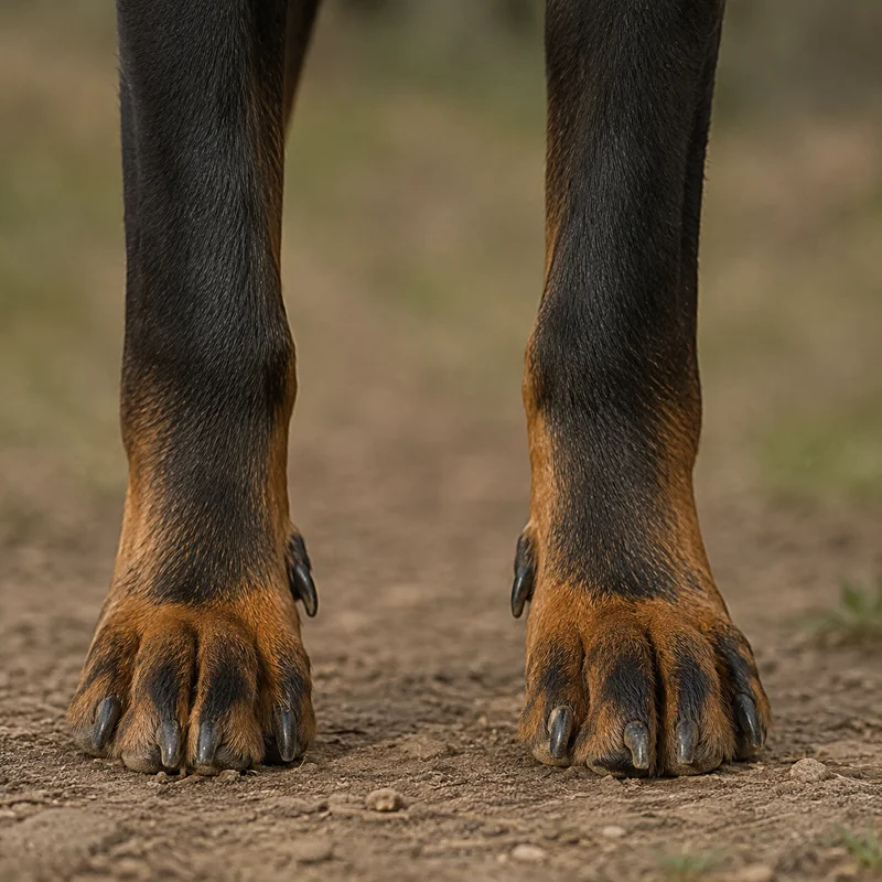 Schillerstövare — paws