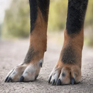 Serbian Tricolored Hound — paws
