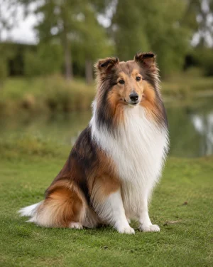 Shetland Sheepdog — sitting