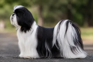 Shih Tzu — Black & White coat